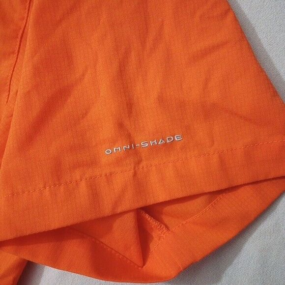Columbia Men's Large Shirt Orange Auburn‎ Tigers Omni-Shade Button Up - Picture 4 of 10